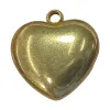 Golden heart-shaped pendant sterling silver necklace, a simple, fashionable and versatile couple's style Item Picture